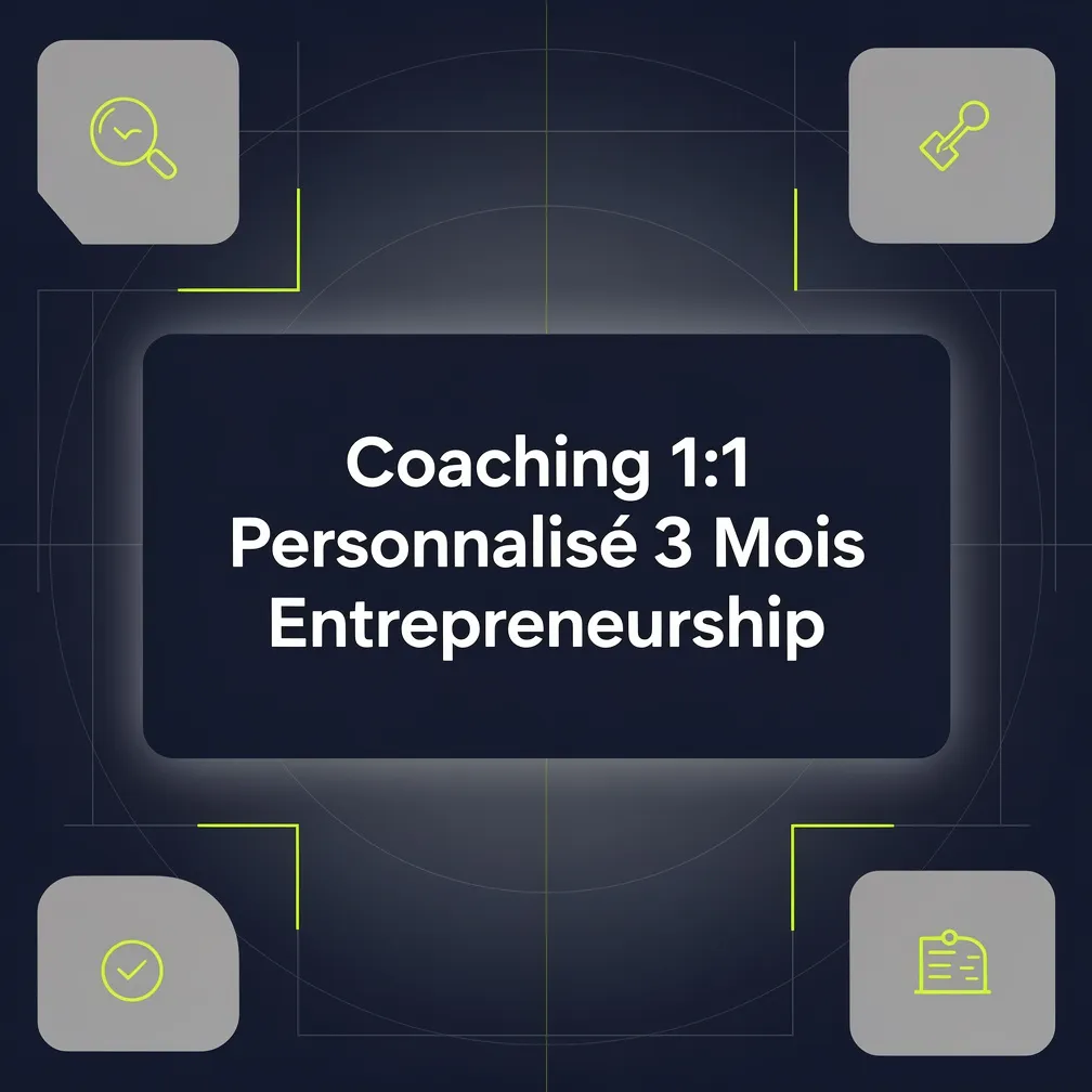 Coaching 1:1 Personnalisé 3 Mois Entrepreneurship